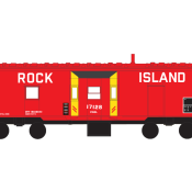 Rock Island Red Block Lettering Bay Window Caboose Decals