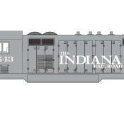 Indiana Railroad CF7 Grey Scheme Decals