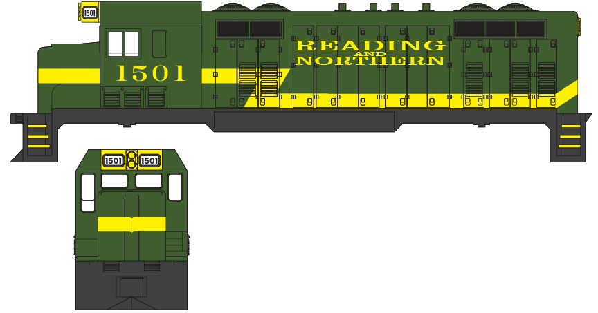 ND-2406_Reading_Northern_Locomotive_CF7_Yellow_Stripe_Layout