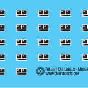 Freight Car Labels – Modern 3 Block Lube Plates