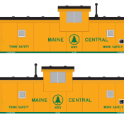 Maine Central Extended Vision Caboose – V.2 Decals