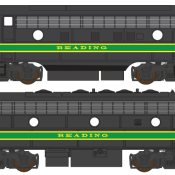 Reading Lines Bright Green Striping F7 Locomotive Decals