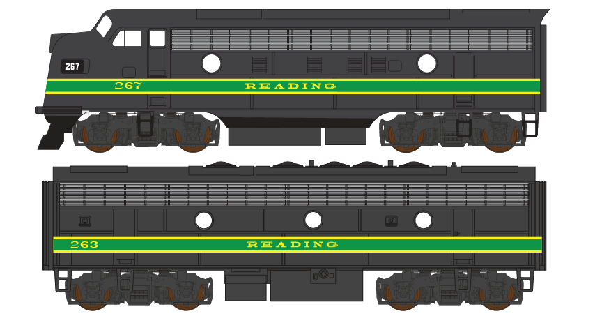 ND-2470_Reading_Railroad_F_Unit_Bright_Green_Stripe_Layout