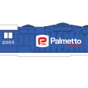 Palmetto Railway GP20 Locomotive Decals